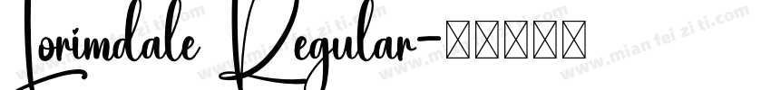 Lorimdale Regular字体转换